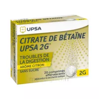 Citrate De Betaïne Upsa 2 G Comprimés Effervescents Sans Sucre Citron 2t/10 à TOURS